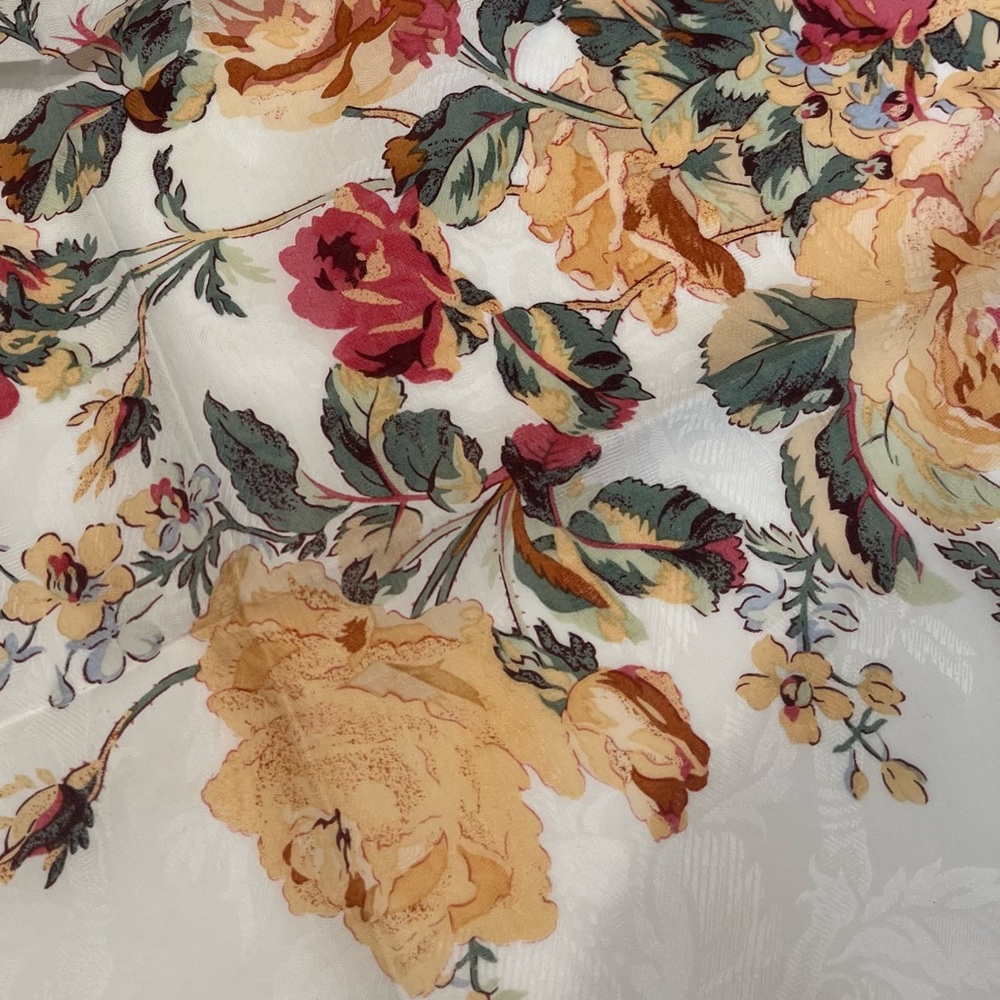 Ralph Lauren Pink and White Floral Cotton Bandana Scarf - Picture 3 of 12